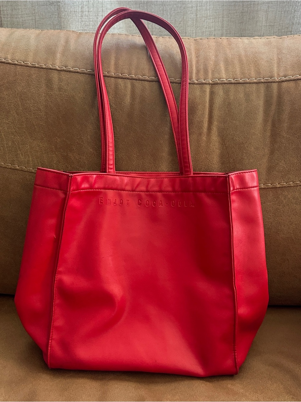 Coca Cola Red Embossed Tote Bag